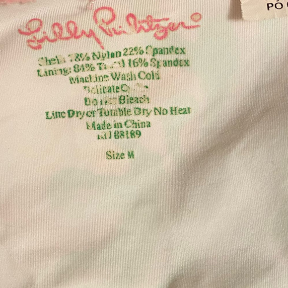 Lilly Pulitzer One-Piece Pink Swimsuit Adjustable Ruched‎ Side Ties High Cut Leg - Picture 10 of 11